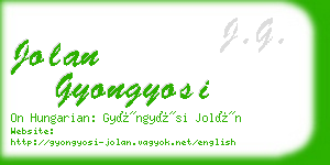 jolan gyongyosi business card